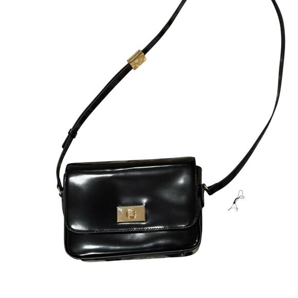 J. Crew Women's Edie Crossbody Bag In Italian Leather Black One Size NWT - Picture 5 of 13